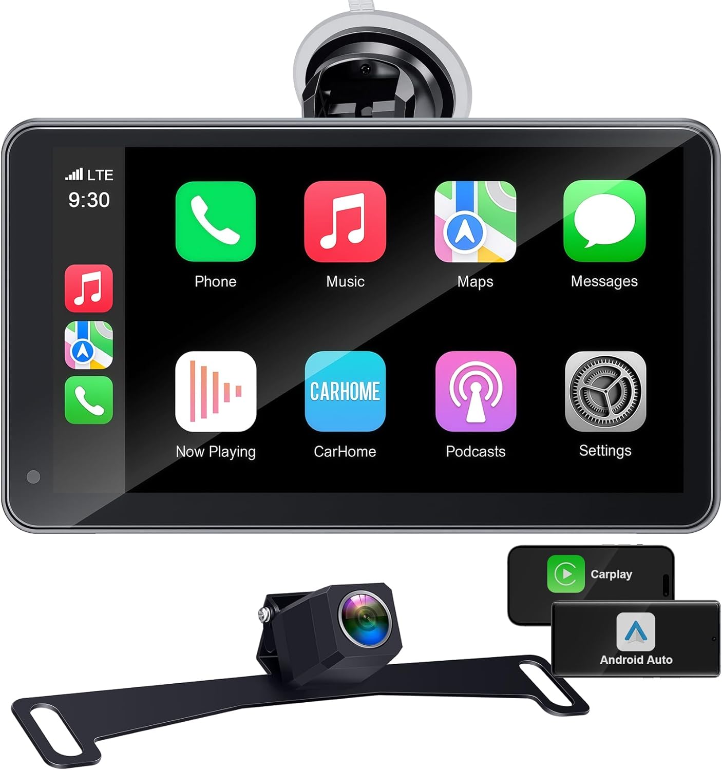 Portable CarPlay Screen with Backup Camera
